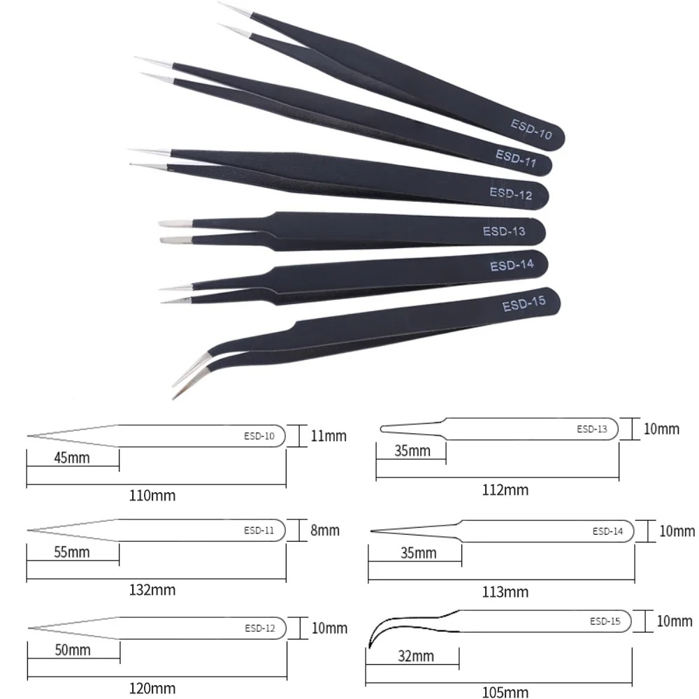 Anti‑Static ESD Precision Twee - Electronics Repair Tools And Equipment ulasan dan harga